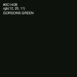 #0C140B - Gordons Green Color Image